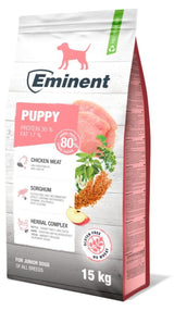 Eminent Dog Puppy 15kg – kompletní krmivo pro štěňata, podporuje zdravý růst a vývoj.