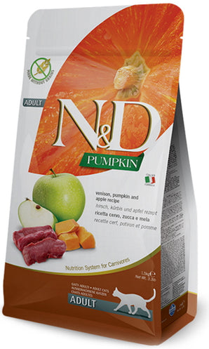 N&D GF Adult CAT Pumpkin Venison & Apple 1,5kg