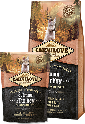 Carnilove Dog Salmon & Turkey for LB Puppies 4kg