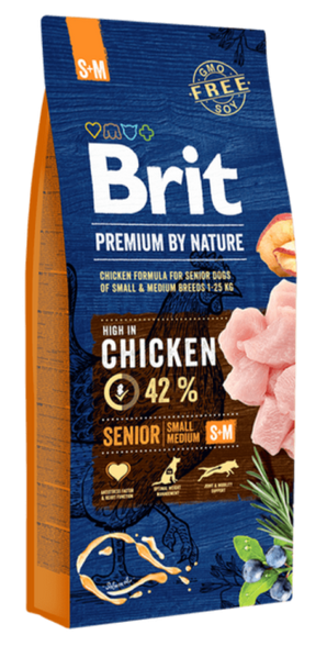 Brit Premium Dog by Nature Senior S+M 15kg