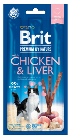 Brit Premium Cat by Nature Sticks Chicken & Liver (3ks)