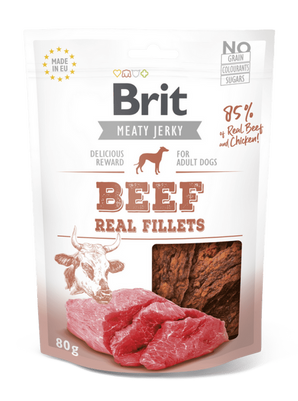 Brit Jerky Beef Fillets 200g