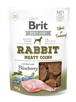 Brit Jerky Rabbit Meaty Coins 80g