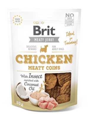 Brit Jerky Chicken with Insect Meaty Coins  200g