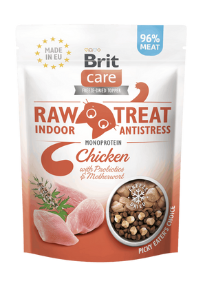 Brit Raw Treat Cat Indoor&Antistress, Chicken 40g