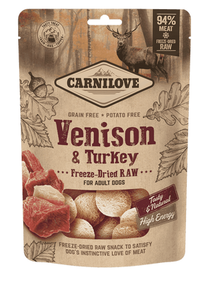 Carnilove Raw Freeze-Dried Snacks Venison&Turkey 60g