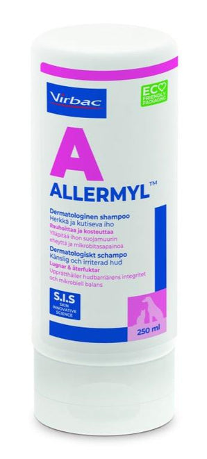 Allerderm citlivá kůže, šampon, 250 ml, šetrný šampon pro psy a kočky.