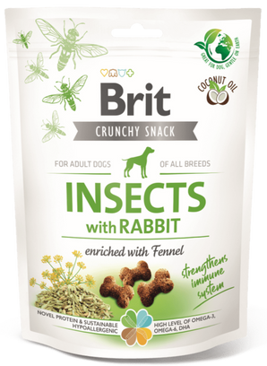 Brit Care Dog Crunchy Crack. Insec. Rabbit Fennel 200g