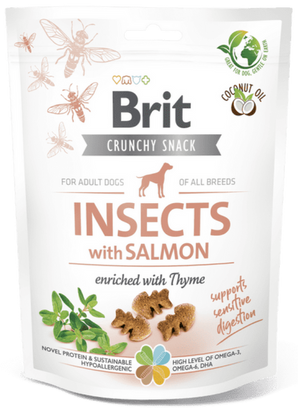 Brit Care Dog Crunchy Crack. Insec. Salmon Thyme 200g