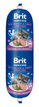 Brit Premium Cat by Nature Sausage Chicken & Turkey Sterilised 180g