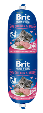 Brit Premium Cat by Nature Sausage Chicken & Rabbit 180g