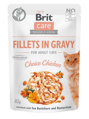 Brit Care Cat Fillets in Gravy Choice Chicken 85g