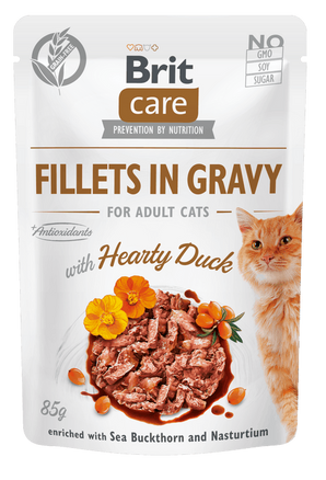 Brit Care Cat Fillets in Gravy Hearty Duck 85g