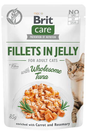 Brit Care Cat Fillets in Jelly with Wholesome Tuna 85g