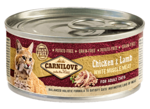 Carnilove White konz Mus Meat Chicken&Lamb Cats 100g