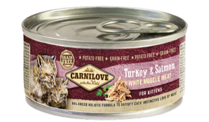 Carnilove White konz Mus Meat Turkey&Salmon Kitten 100g