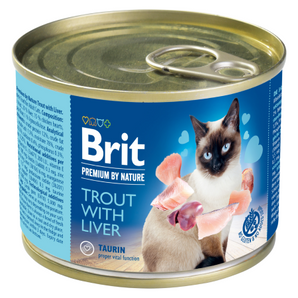 Brit Premium Cat by Nature konz Trout & Liver 200g