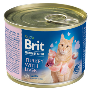 Brit Premium Cat by Nature konz Turkey & Liver 200g