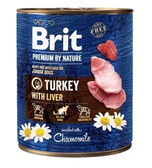 Brit Premium Dog by Nature  konz Turkey & Liver 800g