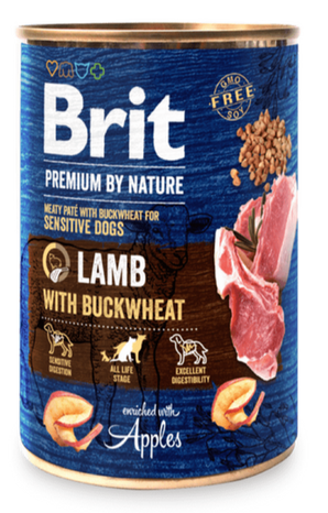 Brit Premium Dog by Nature  konz Lamb & Buckwheat 400g