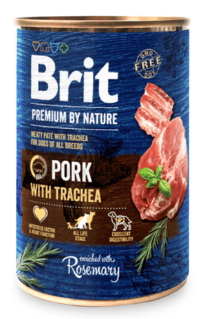 Brit Premium Dog by Nature  konz Pork & Trachea 400g