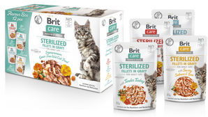 Brit Care Cat Fillets in Gravy Steril. Flav.Box 12x85g