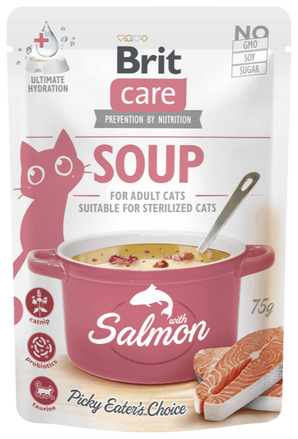 Brit Care Cat Soup with Salmon 75g