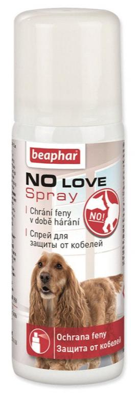 Beaphar Sprej pro hárající feny No Love, 50 ml, pomáhá maskovat pach hárajících fen a snižuje nežádoucí pozornost psů.