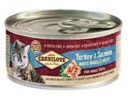 Carnilove White konz Mus Meat Turkey&Salmon Cats 100g