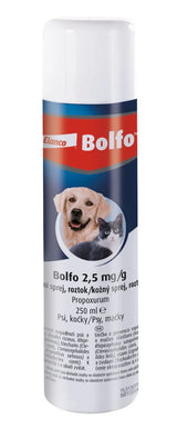 Bolfo spray, 250 ml, sprej proti blechám a klíšťatům pro psy a kočky.