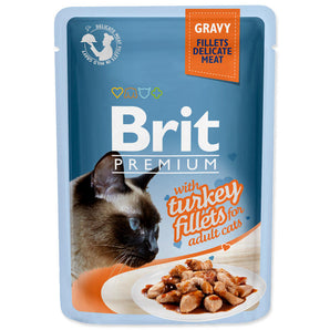 Brit Premium Cat Turkey Fillets in Gravy for Adult Cats 85 g