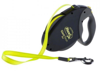 Vodítko FLEXI Giant M 8m/25kg Pásek neon: Vodítko s páskem, délka 8m, pro psy do 25kg, neonové.