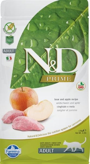 N&D GF Prime CAT Adult Boar & Apple 1,5 kg