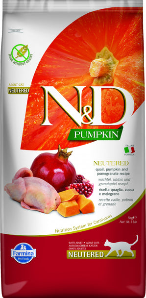 N&D GF CAT Neutered Pumpkin Quail&Pomegranate 5 kg