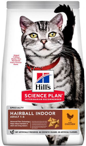 Hill's Science Plan Feline Adult Hairball for Indoor cats Chicken 3 kg