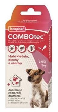 Combotec 67/60,3mg Spot-on pro malé psy 1x0,67ml: Účinná ochrana proti blechám, klíšťatům a všenkám, snadná aplikace.