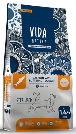 Kraftia VIDA NATIVA CAT Adult Ster. Nord. Salmon 1,4 kg