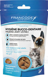 Francodex Pochoutka Breath Dental, pro kočky, 65 g, podpora ústní hygieny.