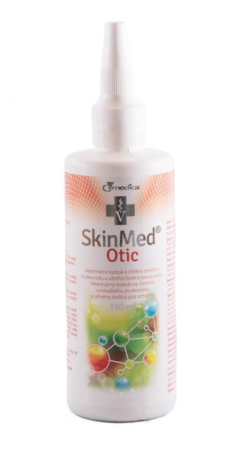 SkinMed Otic 130ml - Ušní kapky pro psy a kočky, účinné při léčbě a prevenci ušních infekcí.