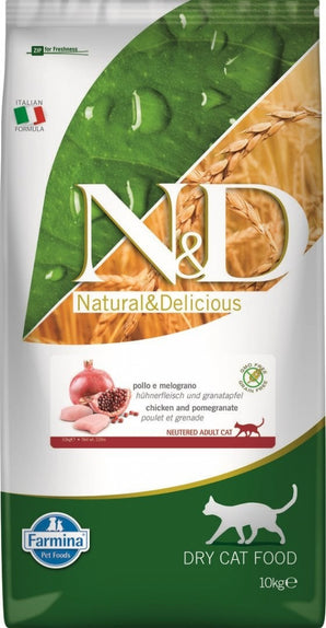 N&D PRIME CAT Neutered Chicken & Pomegranate 10 kg