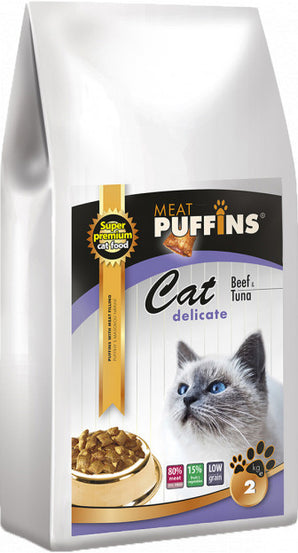 Puffins Cat Delicate Beef&Tuna 10 kg