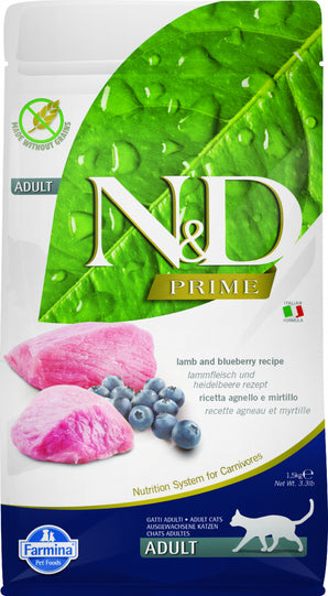 N&D PRIME CAT Adult Lamb & Blueberry 1,5 kg