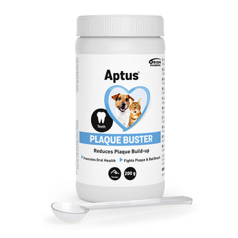 Aptus Plaque Buster, 200 g, podpora dentální hygieny psů a koček.