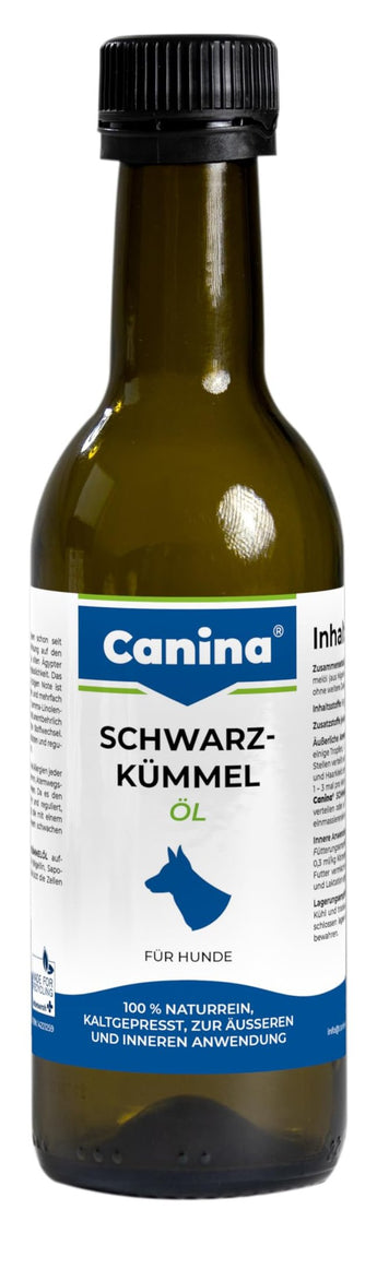 Canina Schwarzkümmelöl 250ml. Olej z černuchy seté pro podporu imunity a zdraví.