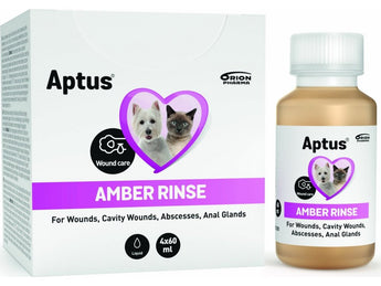 Aptus Amber Rinse, 4x60 ml, ústní voda pro psy.