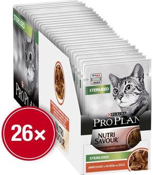 Pro Plan Cat Sterilised Hovězí ve šťávě 26 x 85g