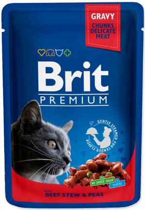 Brit Premium Cat with Beef Stew & Peas 100 g