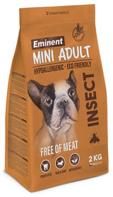 Eminent Dog Mini Adult hmyz 2kg – krmivo pro dospělé psy malých plemen s hmyzem, hypoalergenní a bohaté na bílkoviny.