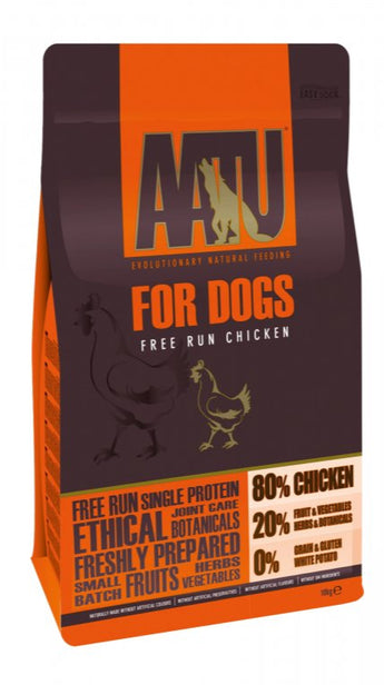 Granule pro psy AATU Dog 80/20 Chicken 10kg, vysoce kvalitní krmivo s 80% obsahem kuřecího masa.