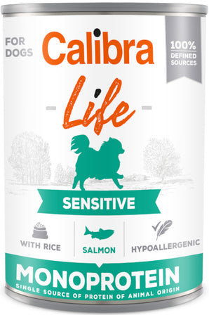 Calibra Dog Life  konz.Sensitive Salmon with rice 400g